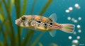 Spotted Pufferfish in Aquarium Royalty Free Stock Photo
