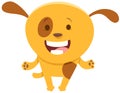 Spotted puppy funny cartoon character