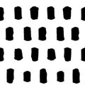 Spotted seamless pattern, hand-drawn. brush strokes black and white