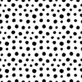 Spotted seamless pattern. Vector hand-drawn texture