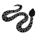 Spotted snake icon, simple style