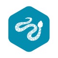 Spotted snake icon, simple style