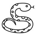 Spotted snake slithering side view icon illustration Royalty Free Stock Photo
