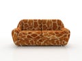 Spotted sofa with imitation under skin of the giraffe