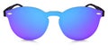 Spotted sunglasses blue and purple mirror lenses isolated