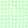 Spotty abstract vector seamless pattern. Polka dot, circles, spots, stains, bubbles, stones in row. Graphic texture