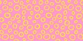 Spotty abstract vector seamless pattern. Random rings, dots, circles, spots, stains, bubbles, stones. Funny cute print