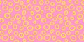 Spotty abstract vector seamless pattern. Random rings, dots, circles, spots, stains, bubbles, stones. Funny cute print