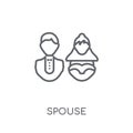 spouse linear icon. Modern outline spouse logo concept on white