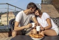 Spouses Revelling in Their Morning Breakfast