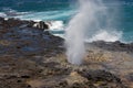 Spouting Horn Blowhole, Kauai, Hawaii Royalty Free Stock Photo