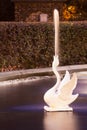 Spouting White Swan of Forsyth Park Fountain Savannah GA Royalty Free Stock Photo