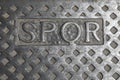 SPQR abbreviation for Senatus Populusque Romanus that means in L Royalty Free Stock Photo