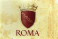 Spqr ancient Rome motto on a marble tile Royalty Free Stock Photo