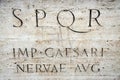 SPQR - IMP CAESARI - Senatus Populusque Romanus.