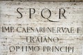 SPQR - Senatus Populusque Romanus Royalty Free Stock Photo