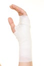 Sprained wrist Royalty Free Stock Photo
