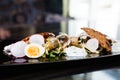 Sprat salad with eggs Royalty Free Stock Photo