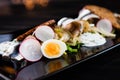 Sprat salad with eggs Royalty Free Stock Photo