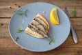 Sprats bread Royalty Free Stock Photo