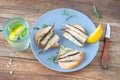 Sprats bread Royalty Free Stock Photo