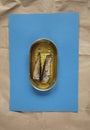 Sprats in an tin pot Royalty Free Stock Photo