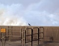 Spray above the outlet of the Merowe hydroelectric power station