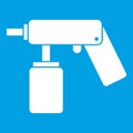 Spray aerosol can bottle with a nozzle icon white