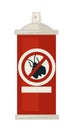 Spray against isects in red bottle isolated illustration