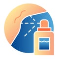 Spray antiperspirant flat icon. Armpit deodorant color icons in trendy flat style. Underarm deodorant gradient style