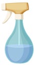A spray bottle with a blue liquid inside Royalty Free Stock Photo