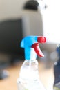 Spray bottle of disinfectant household cleaners. Royalty Free Stock Photo