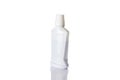 Spray bottle, empty pump clear plastic container cosmetic soap and mineral shampoo. Antiseptic gel isolated in water blank cap on Royalty Free Stock Photo