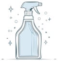 Spray bottle illustration with stylized stars and circles Royalty Free Stock Photo