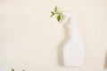 Spray bottle with leaf spray for eco friendly natural cleaning concepts Royalty Free Stock Photo