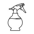 Spray bottle or pulverizer vector linear icon