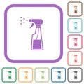 Spray bottle simple icons Royalty Free Stock Photo