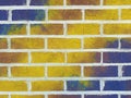 spray brick wall graffiti natural industrial house chimney bricks alley design Royalty Free Stock Photo