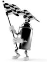 Spray can character waving race flag