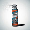 Spray can labeled Engine Degreaser featuring a heavy duty formula Royalty Free Stock Photo
