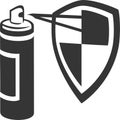 Spray Can Spraying Guard Shield