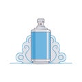 Spray Can Surrounded by Vapor Decorative Vector Illustration Royalty Free Stock Photo