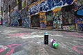 Spray cans in a Graffiti Alley in Melbourne Royalty Free Stock Photo