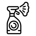 Spray cleaner icon outline vector. Dorm floor dirty