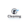 Spray Cleaning Cleaners Logo design