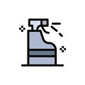 Spray, Cleaning, Detergent, Product  Flat Color Icon. Vector icon banner Template Royalty Free Stock Photo