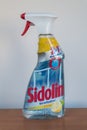 Spray for cleaning glass and windows of Sidolin with a lemon scent Royalty Free Stock Photo