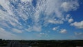 Spray of clouds against a backdrop of blue skies