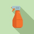 Spray dispenser icon flat vector. Covid clean sanitize