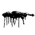 Spray drips banner. Grunge hand drawn vector illustration.